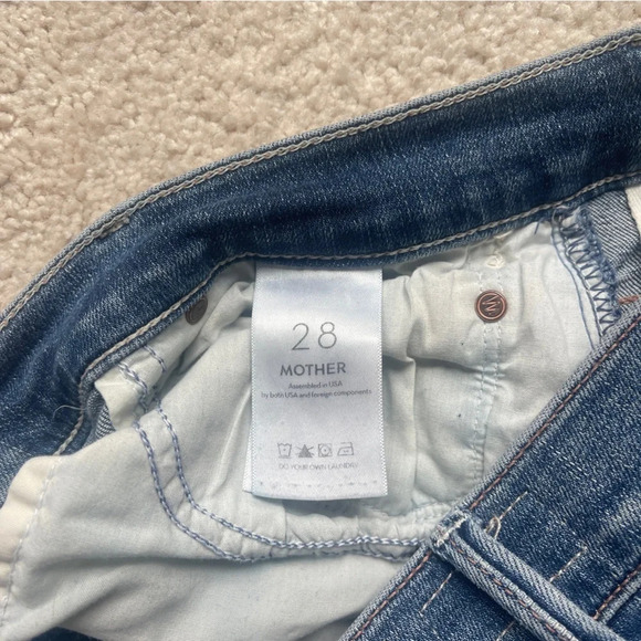 Mother Insider Crop Step Chew Dancing On Coals Jeans Distressed - Picture 4 of 9